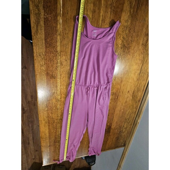 Nike Dri-FIT Yoga Jumpsuit Womens Medium M Fuchsia Pink Sleeveless One Piece EUC - Picture 10 of 13